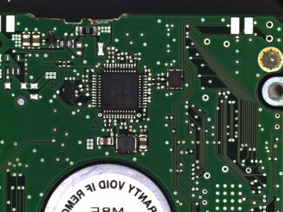 Electronic board imaged by a TCZR, low magnification