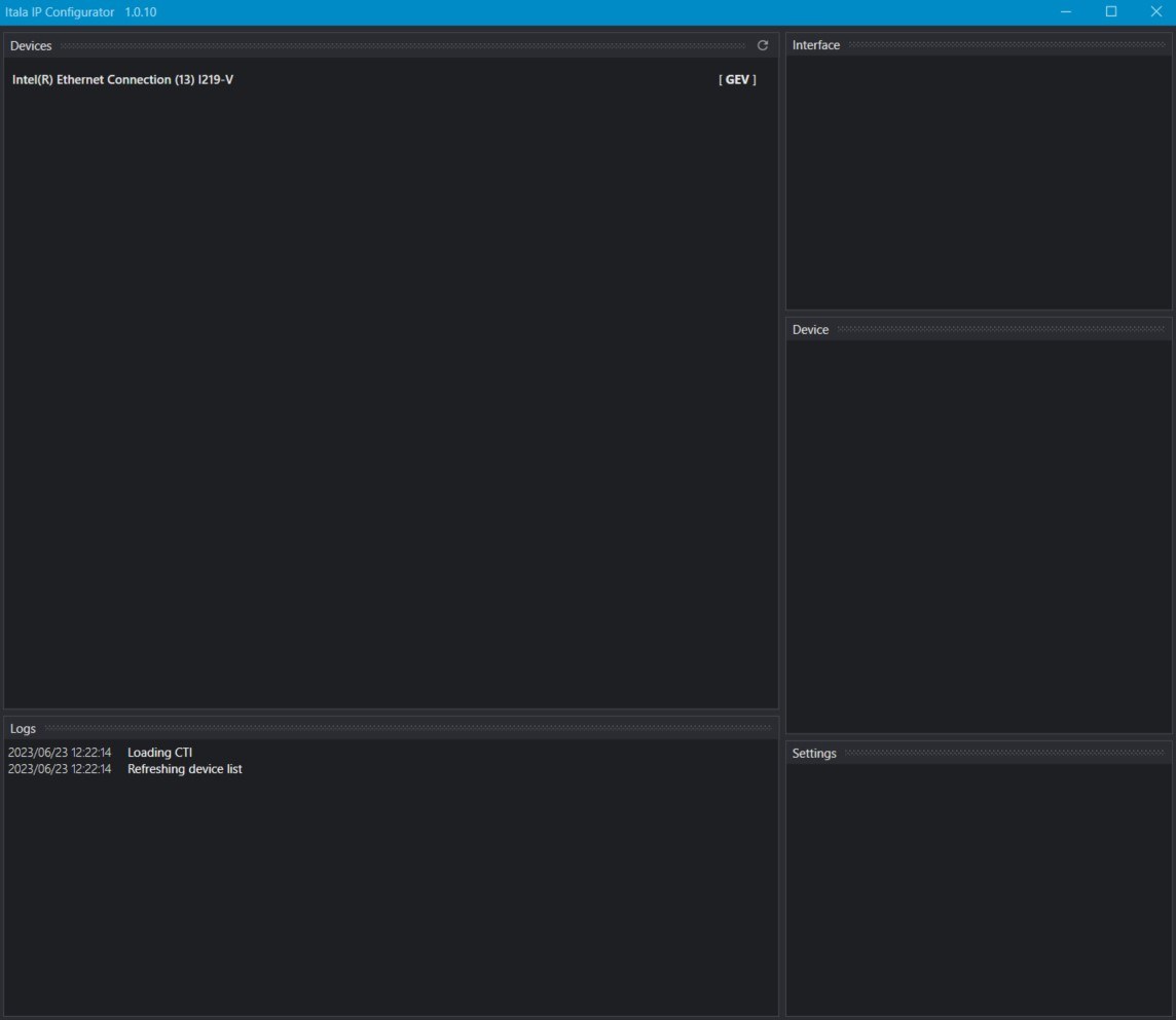 IP configurator window.