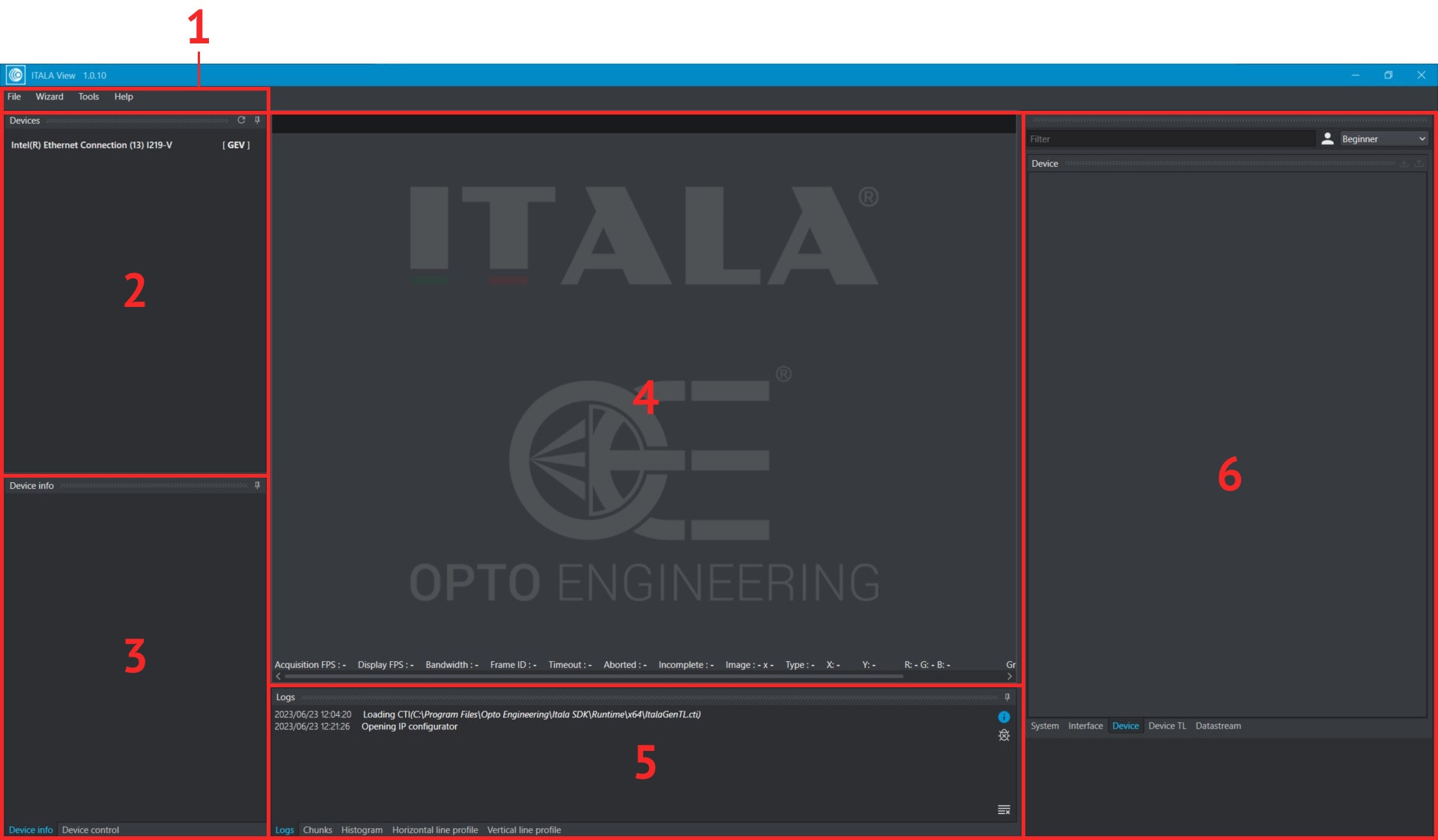 ITALA View main window.