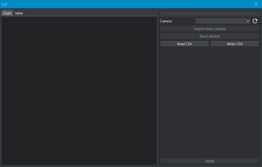 LUT wizard window.